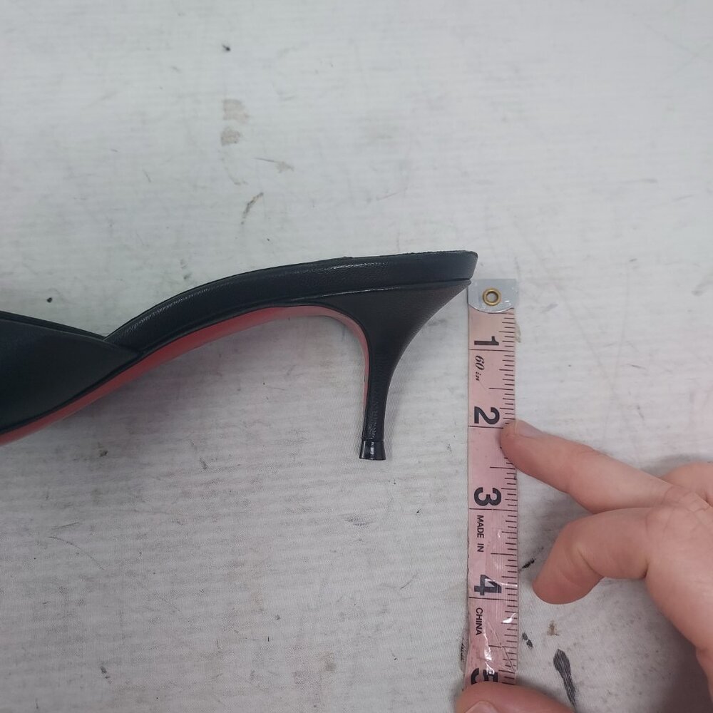 CHRISTIAN LOUBOUTIN Me Dolly Leather Black Mule Sandal - Picture 11 of 11